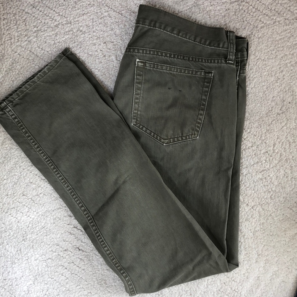 J. Crew Men’s 484 slim fit jeans 34x32, army green
